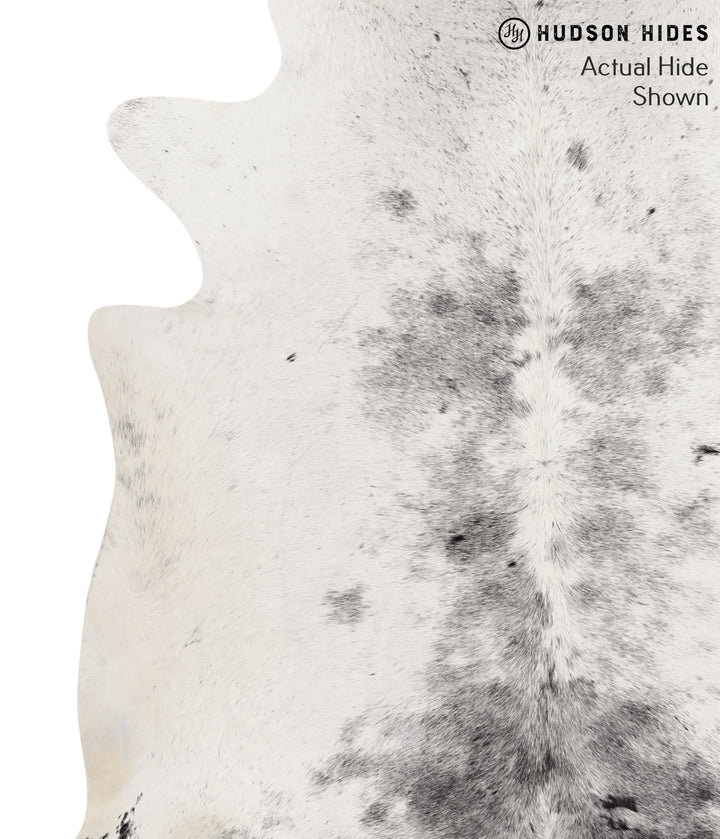 Salt and Pepper Black X-Large Brazilian Cowhide Rug 7'2"H x 6'8"W #67375 by Hudson Hides