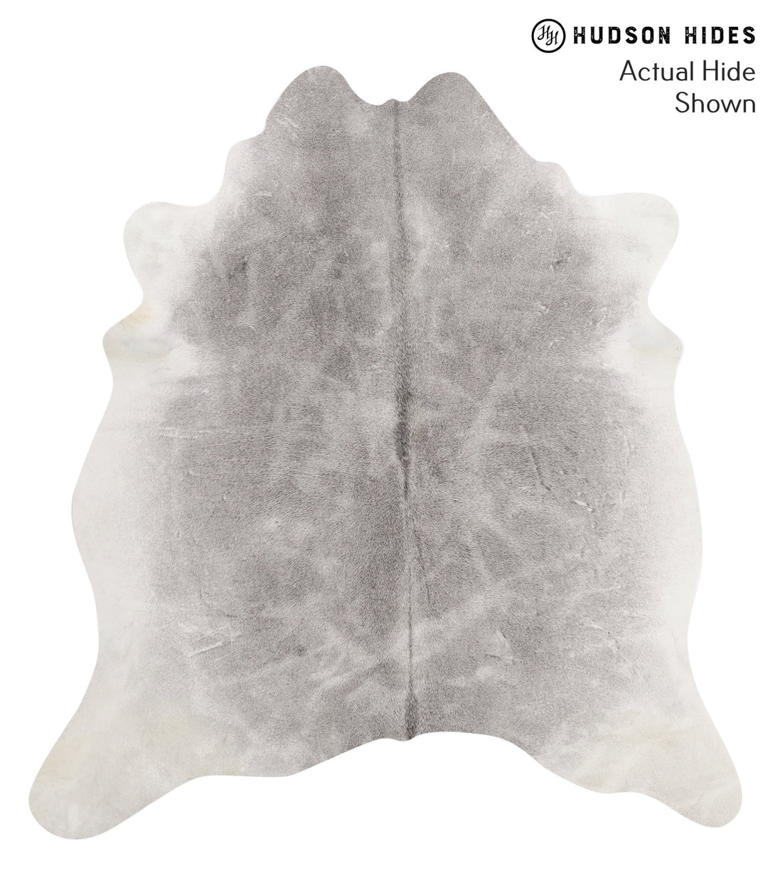 Medium Grey X-Large Brazilian Cowhide Rug 7'3"H x 6'7"W #67397 by Huds
