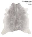 Medium Grey X-Large Brazilian Cowhide Rug 7'3"H x 6'7"W #67397 by Hudson Hides