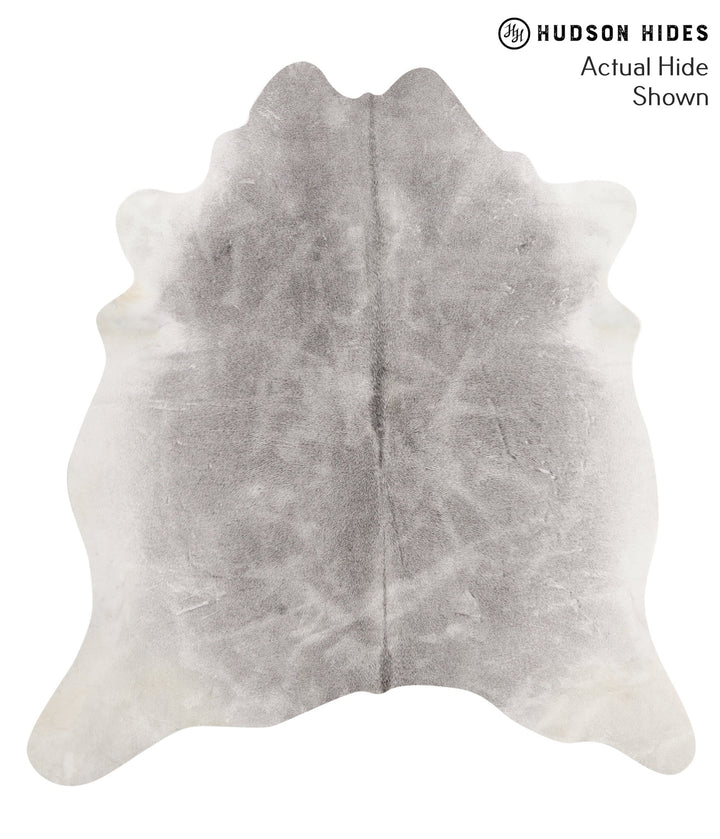 Medium Grey X-Large Brazilian Cowhide Rug 7'3"H x 6'7"W #67397 by Hudson Hides