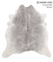 Medium Grey X-Large Brazilian Cowhide Rug 7'3