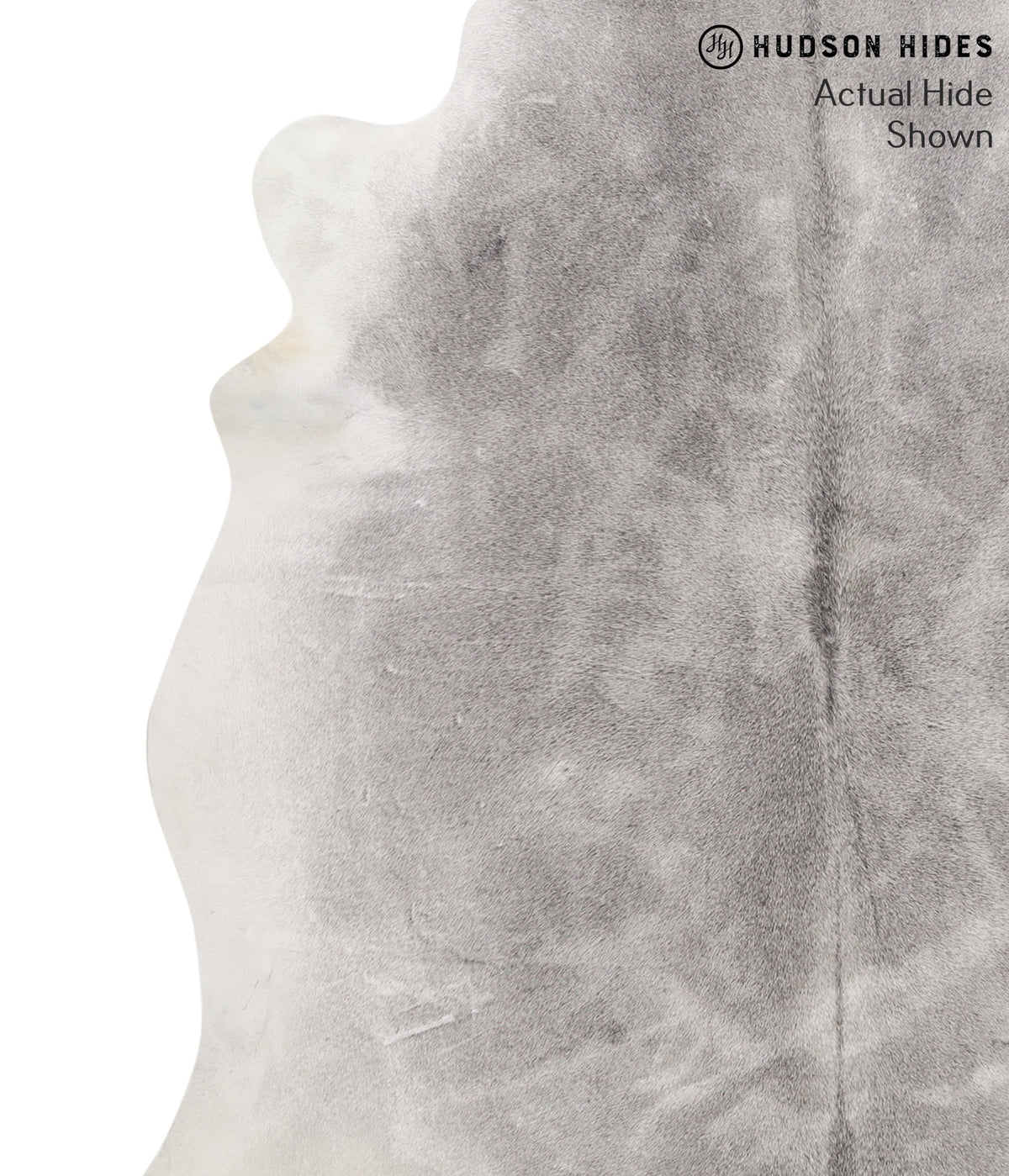 Medium Grey X-Large Brazilian Cowhide Rug 7'3"H x 6'7"W #67397 by Hudson Hides