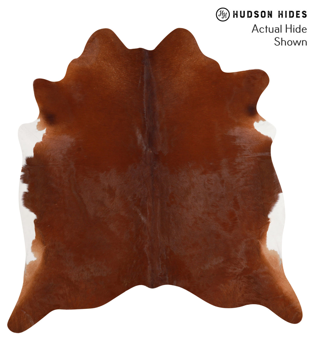 Solid Brown X-Large Brazilian Cowhide Rug 7'0"H x 6'9"W #67411 by Huds