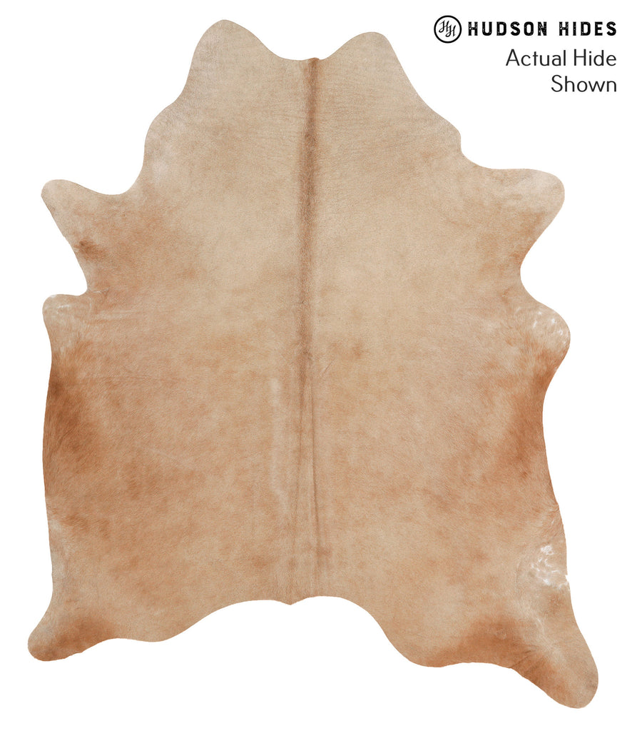 Beige X-Large Brazilian Cowhide Rug 7'3"H x 6'0"W #67414 by Hudson Hides