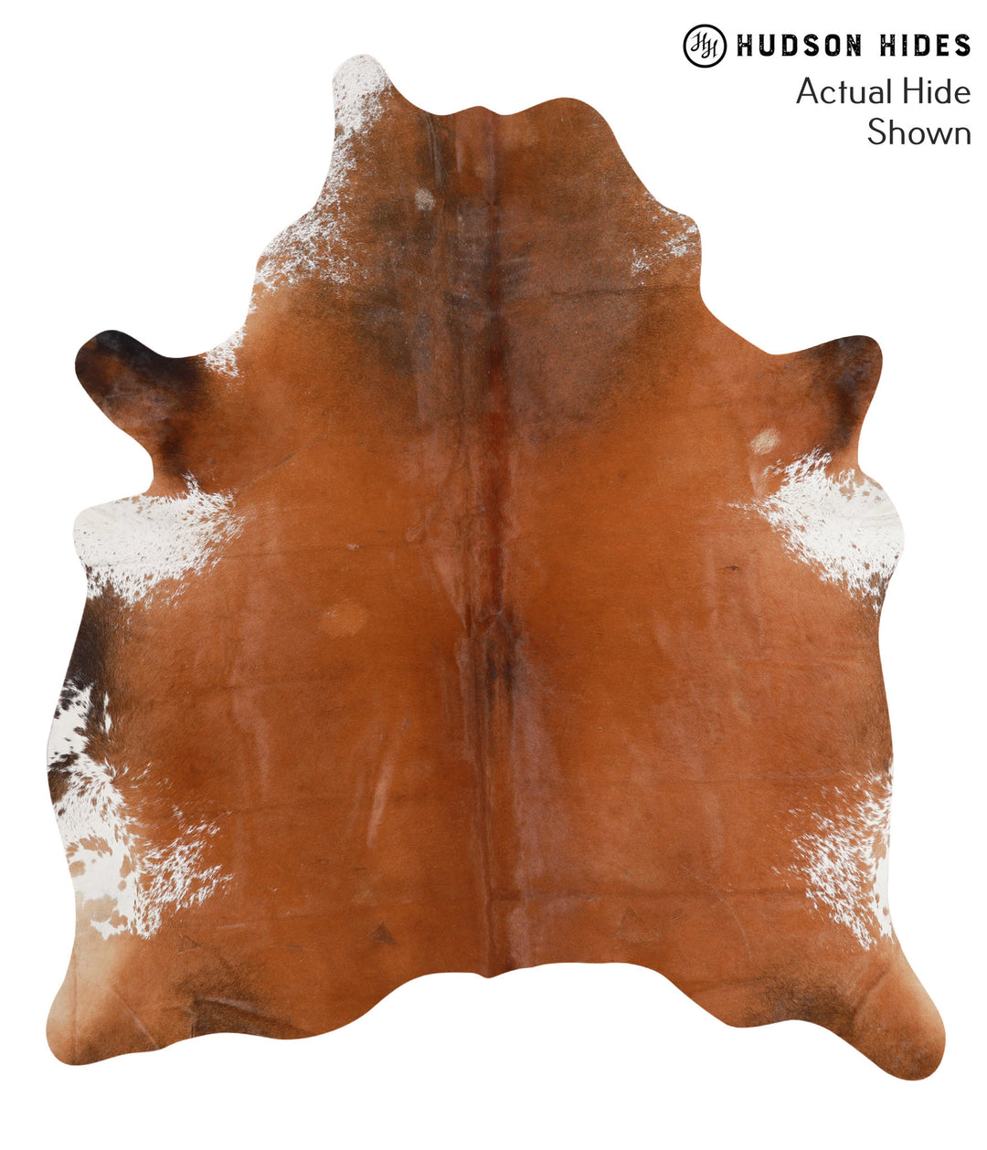 Brown and White X-Large Brazilian Cowhide Rug 6'10"H x 5'10"W #67636 b