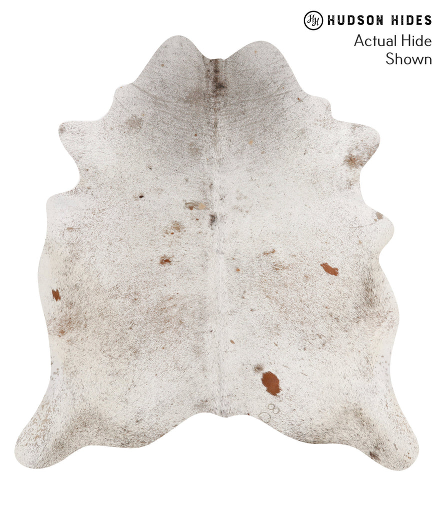 Salt and Pepper Brown X-Large Brazilian Cowhide Rug 6'10"H x 6'4"W #67650 by Hudson Hides