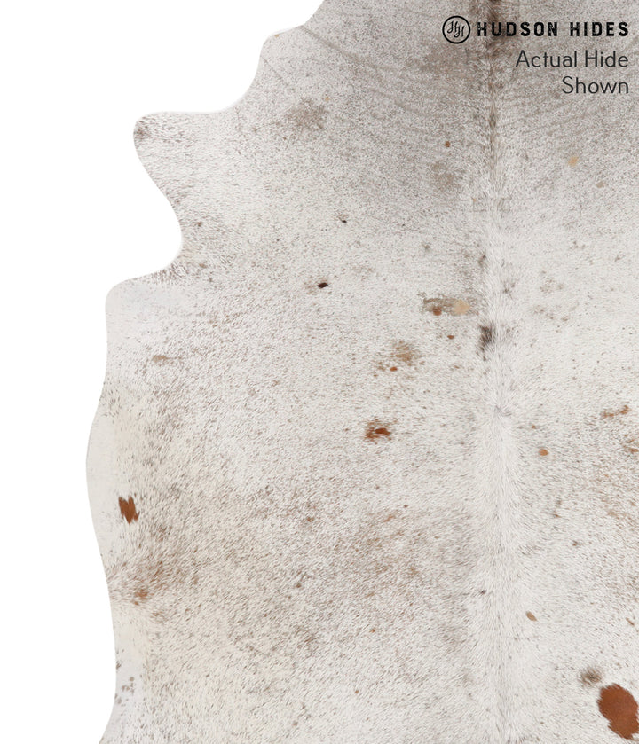 Salt and Pepper Brown X-Large Brazilian Cowhide Rug 6'10"H x 6'4"W #67650 by Hudson Hides
