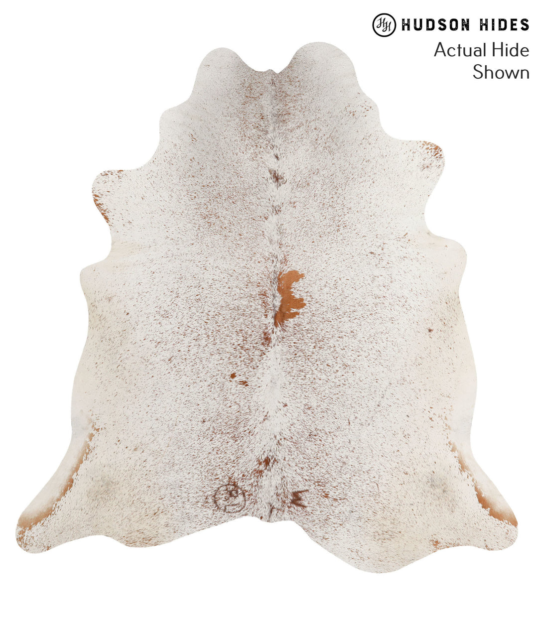 Salt and Pepper Brown X-Large Brazilian Cowhide Rug 7'1"H x 6'8"W #677
