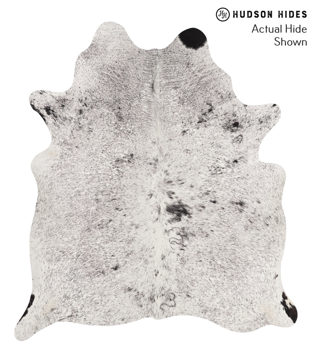 Salt and Pepper Black Large Brazilian Cowhide Rug 6'6"H x 5'9"W #67759