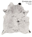 Salt and Pepper Black Large Brazilian Cowhide Rug 6'6"H x 5'9"W #67759 by Hudson Hides