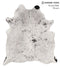 Salt and Pepper Black Large Brazilian Cowhide Rug 6'6