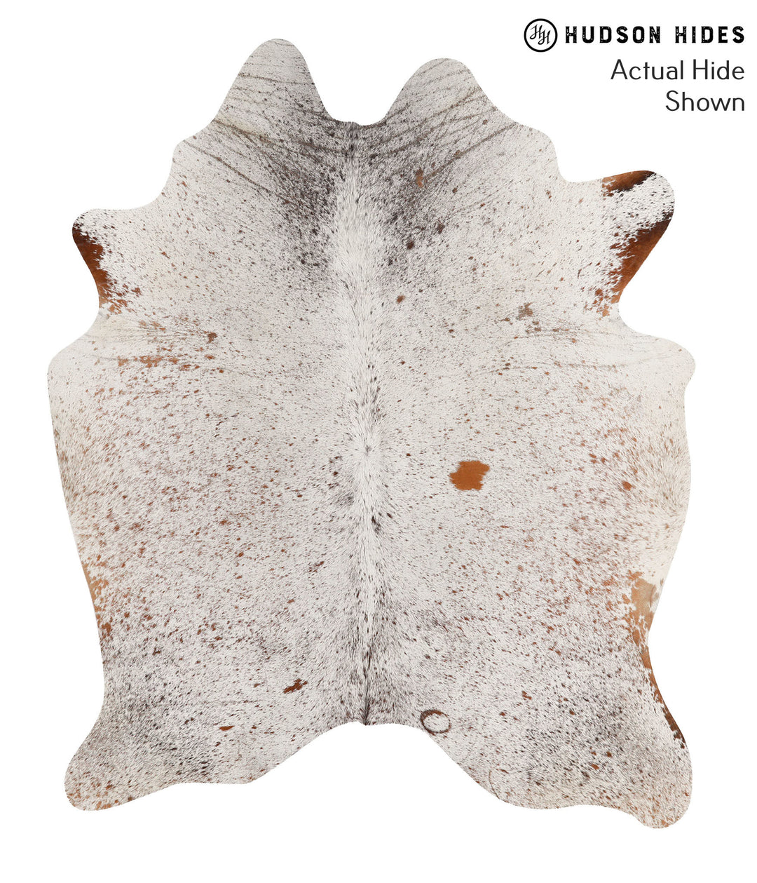Salt and Pepper Brown X-Large Brazilian Cowhide Rug 7'0"H x 5'9"W #677
