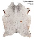 Salt and Pepper Brown X-Large Brazilian Cowhide Rug 7'0"H x 5'9"W #67776 by Hudson Hides
