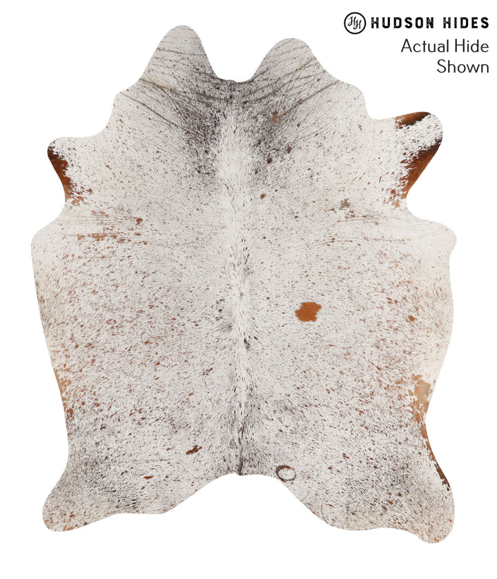 Salt and Pepper Brown X-Large Brazilian Cowhide Rug 7'0"H x 5'9"W #67776 by Hudson Hides