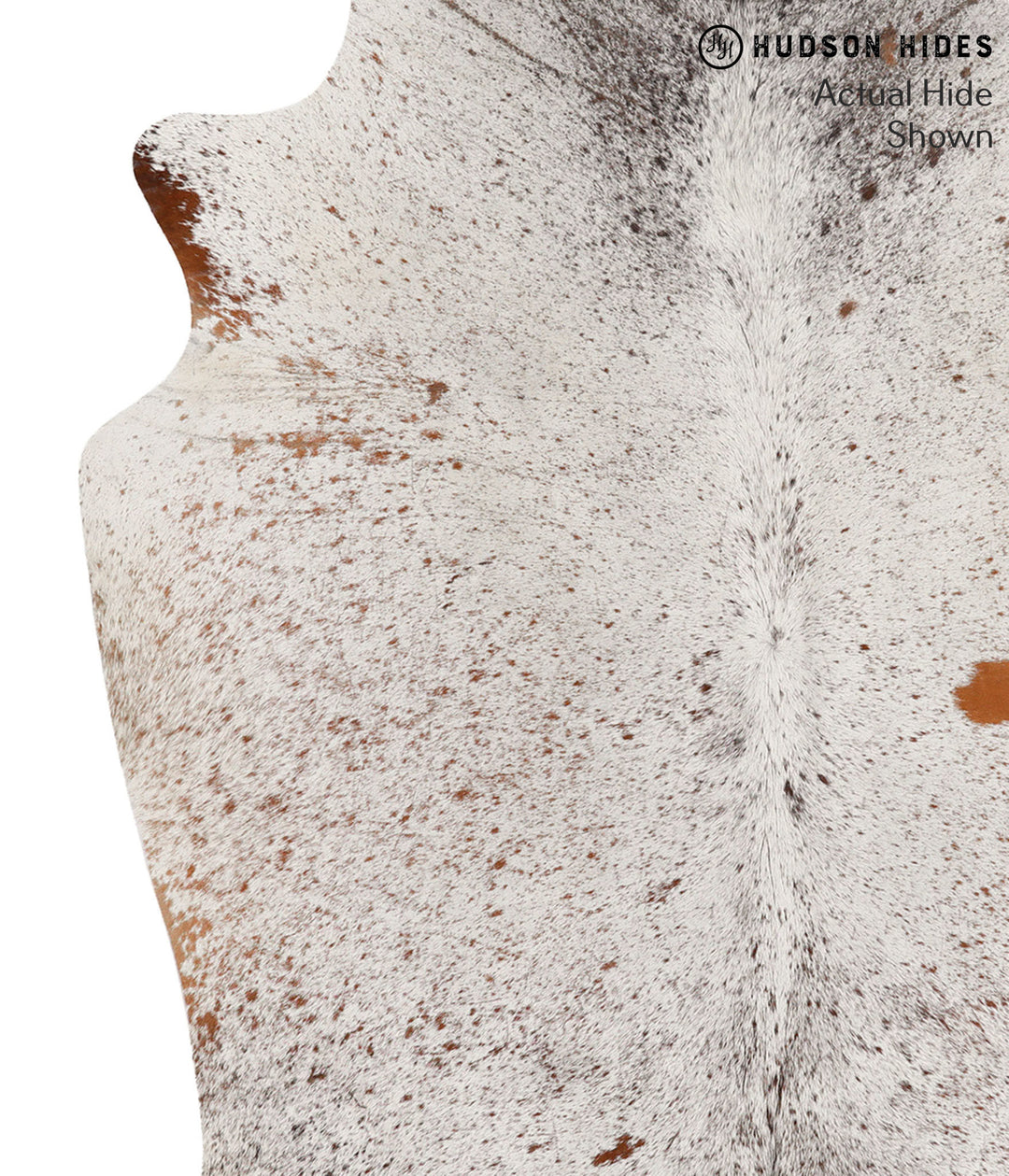 Salt and Pepper Brown X-Large Brazilian Cowhide Rug 7'0"H x 5'9"W #677
