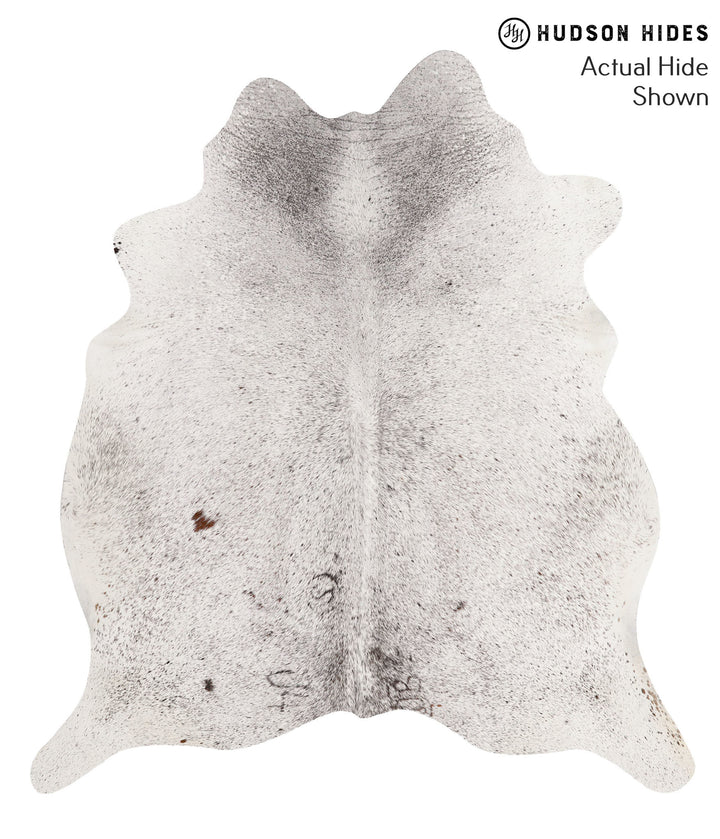 Salt and Pepper Black X-Large Brazilian Cowhide Rug 7'1"H x 6'4"W #67777 by Hudson Hides