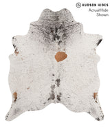 Salt and Pepper Brown X-Large Brazilian Cowhide Rug 7'5"H x 6'6"W #67788 by Hudson Hides