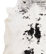 Salt and Pepper Black XX-Large Brazilian Cowhide Rug 7'1"H x 7'1"W #67797 by Hudson Hides