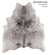 Salt and Pepper Black X-Large Brazilian Cowhide Rug 7'3"H x 6'1"W #67822 by Hudson Hides