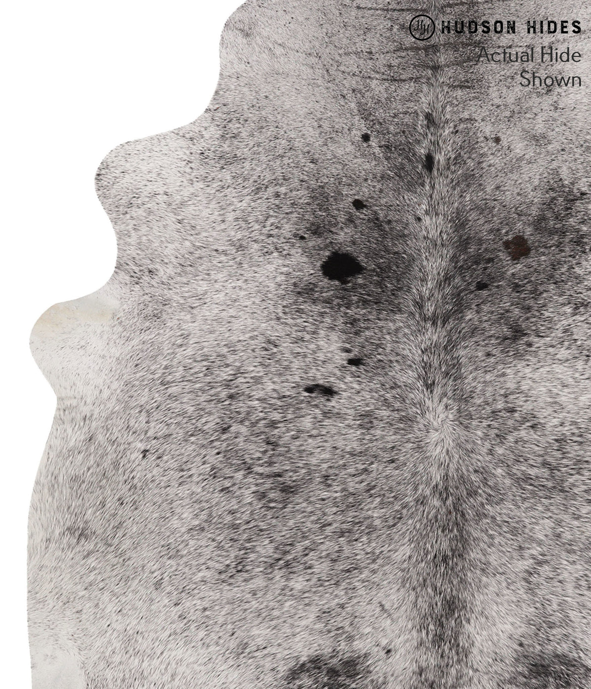 Salt and Pepper Black X-Large Brazilian Cowhide Rug 7'3"H x 6'1"W #67822 by Hudson Hides