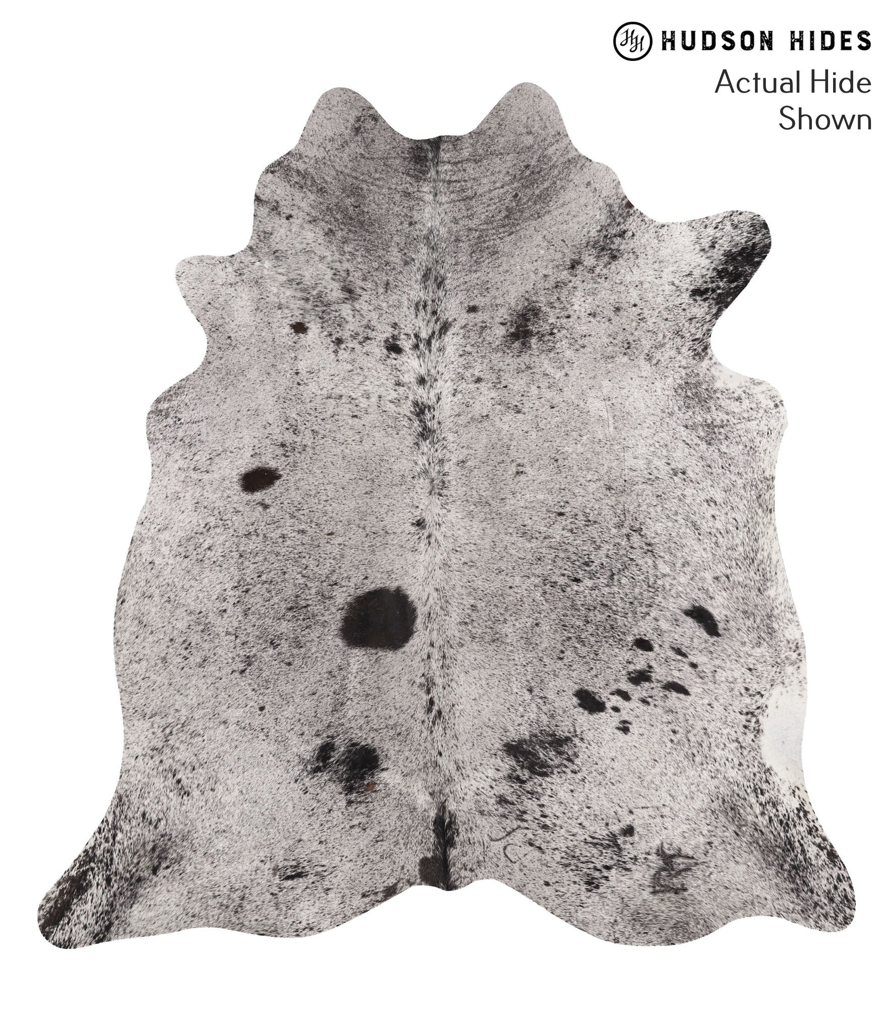 Salt and Pepper Black Cowhide Rug #67830