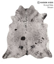 Salt and Pepper Black X-Large Brazilian Cowhide Rug 6'7"H x 6'2"W #67830 by Hudson Hides