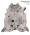 Salt and Pepper Black X-Large Brazilian Cowhide Rug 6'7
