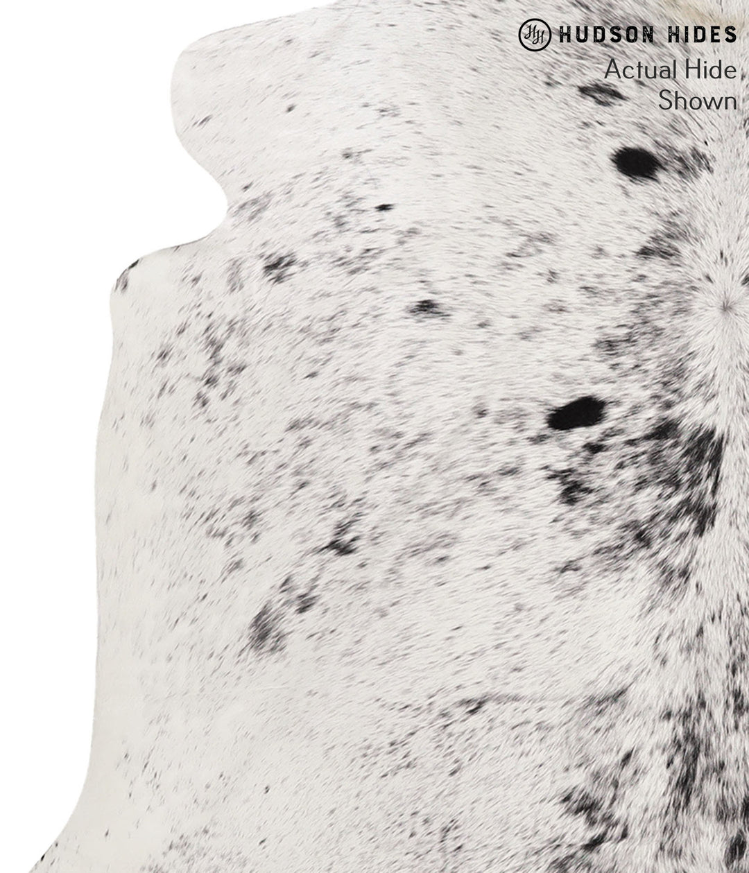 Salt and Pepper Black Large Brazilian Cowhide Rug 5'1"H x 6'0"W #67852