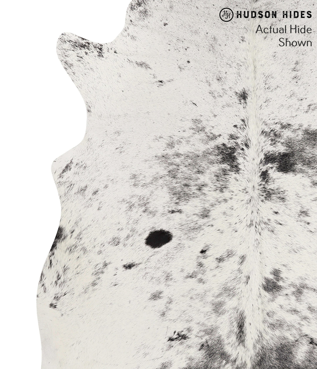 Salt and Pepper Black XX-Large Brazilian Cowhide Rug 7'9"H x 6'10"W #6