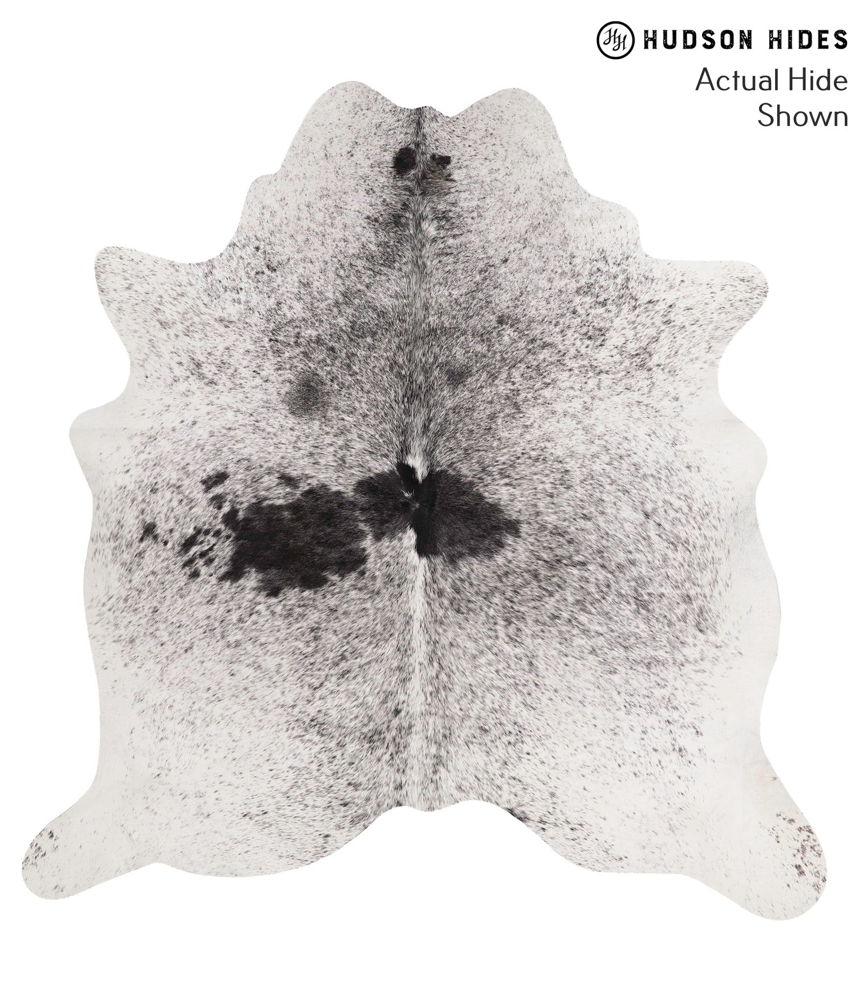 Salt and Pepper Black Cowhide Rug #67879
