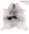 Salt and Pepper Black X-Large Brazilian Cowhide Rug 6'10