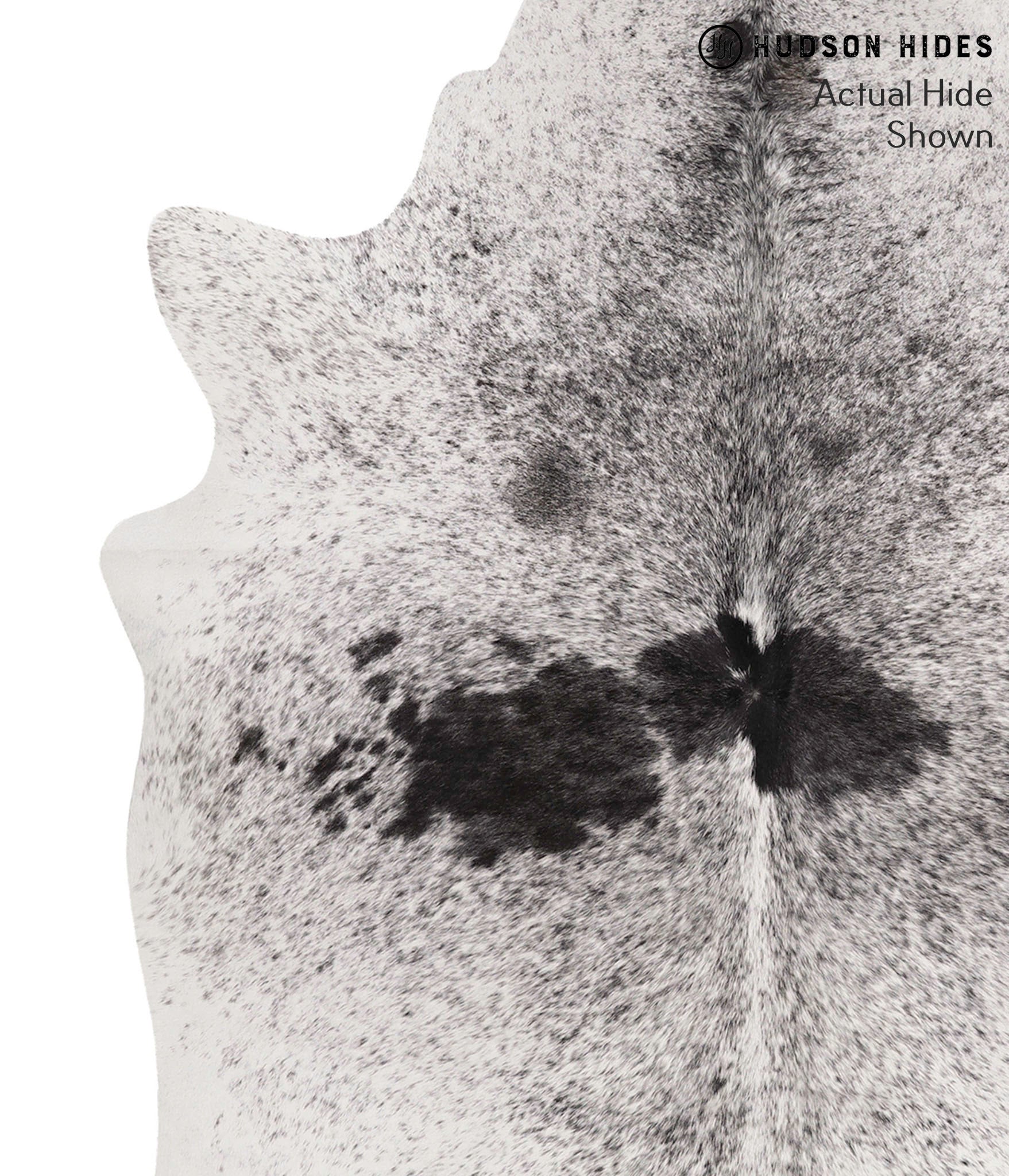 Salt and Pepper Black Cowhide Rug #67879