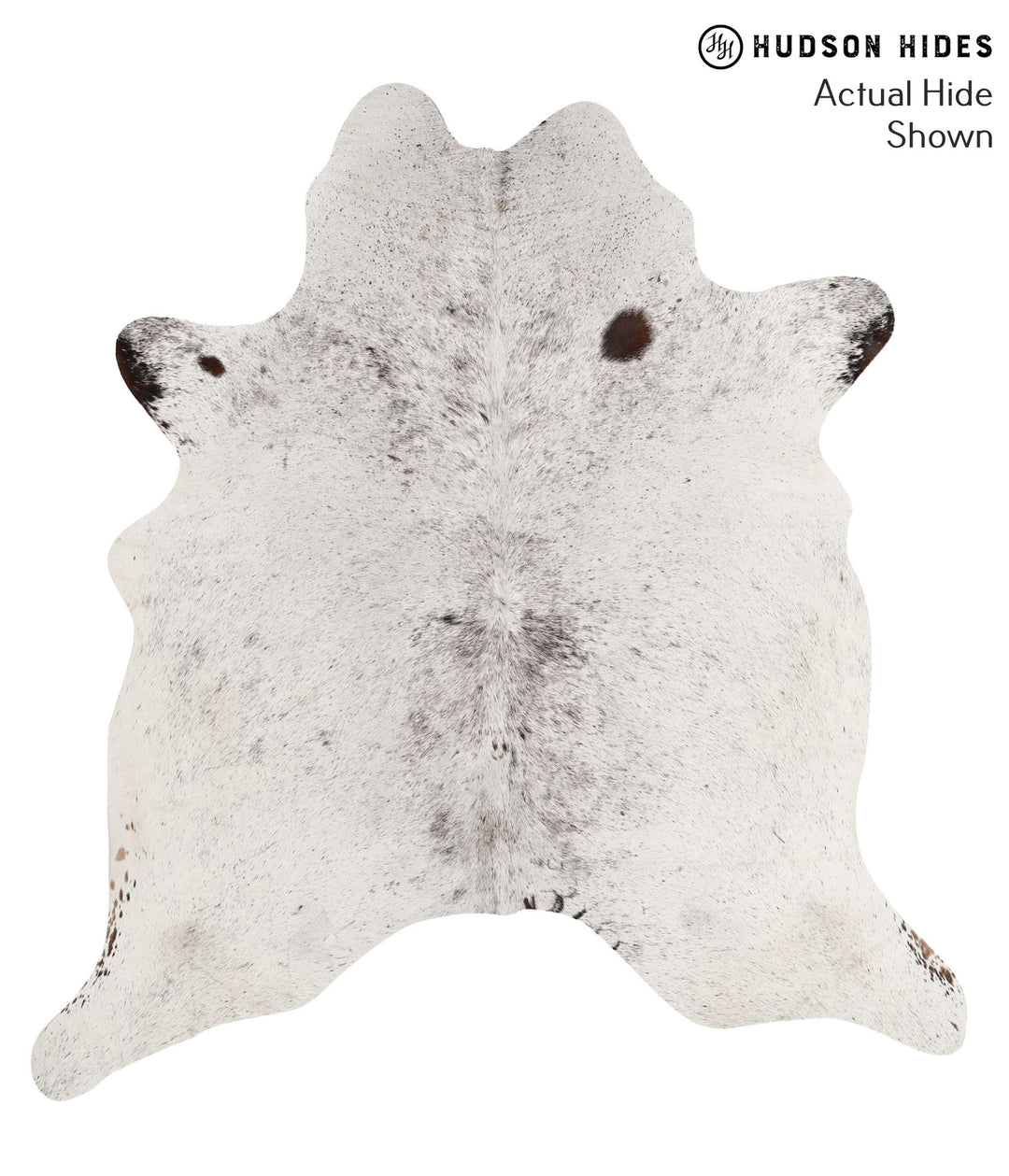 Salt and Pepper Black X-Large Brazilian Cowhide Rug 6'9"H x 6'3"W #678