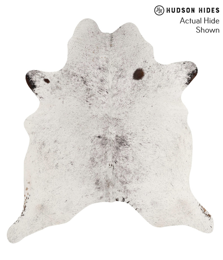Salt and Pepper Black X-Large Brazilian Cowhide Rug 6'9"H x 6'3"W #67893 by Hudson Hides