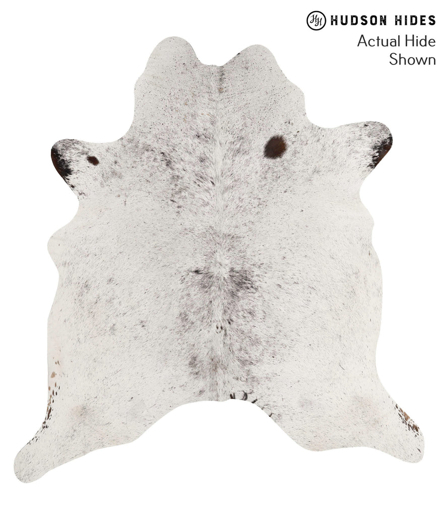 Salt and Pepper Black X-Large Brazilian Cowhide Rug 6'9"H x 6'3"W #67893 by Hudson Hides