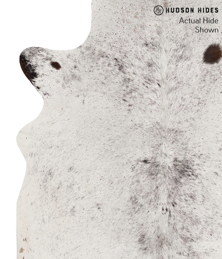 Salt and Pepper Black X-Large Brazilian Cowhide Rug 6'9"H x 6'3"W #67893 by Hudson Hides