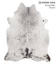 Salt and Pepper Black X-Large Brazilian Cowhide Rug 7'10"H x 6'2"W #67911 by Hudson Hides