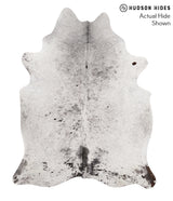 Salt and Pepper Black X-Large Brazilian Cowhide Rug 7'10"H x 6'2"W #67911 by Hudson Hides