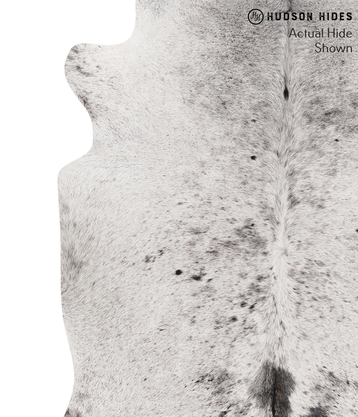 Salt and Pepper Black X-Large Brazilian Cowhide Rug 7'10"H x 6'2"W #67911 by Hudson Hides