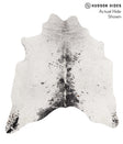 Salt and Pepper Black Large Brazilian Cowhide Rug 6'2"H x 5'10"W #67921 by Hudson Hides