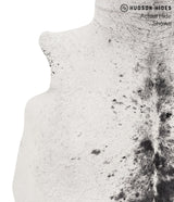 Salt and Pepper Black Large Brazilian Cowhide Rug 6'2"H x 5'10"W #67921 by Hudson Hides