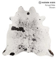 Salt and Pepper Black X-Large Brazilian Cowhide Rug 6'4"H x 6'4"W #67924 by Hudson Hides