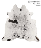 Salt and Pepper Black X-Large Brazilian Cowhide Rug 6'4"H x 6'4"W #67924 by Hudson Hides
