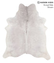 Medium Grey X-Large Brazilian Cowhide Rug 7'1"H x 6'0"W #67928 by Hudson Hides
