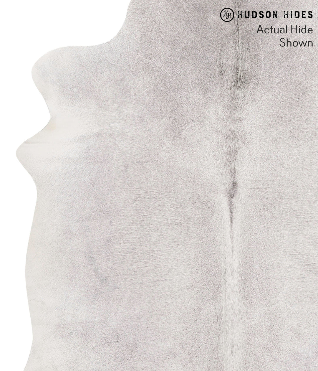 Medium Grey X-Large Brazilian Cowhide Rug 7'1"H x 6'0"W #67928 by Huds