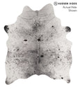 Salt and Pepper Black Large Brazilian Cowhide Rug 6'8"H x 5'8"W #67943 by Hudson Hides
