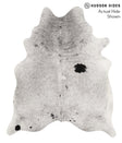Salt and Pepper Black X-Large Brazilian Cowhide Rug 7'0"H x 5'10"W #67973 by Hudson Hides
