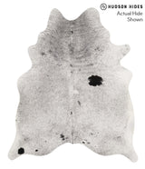Salt and Pepper Black X-Large Brazilian Cowhide Rug 7'0"H x 5'10"W #67973 by Hudson Hides