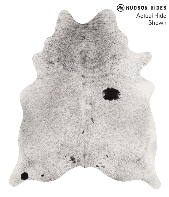 Salt and Pepper Black X-Large Brazilian Cowhide Rug 7'0"H x 5'10"W #67973 by Hudson Hides