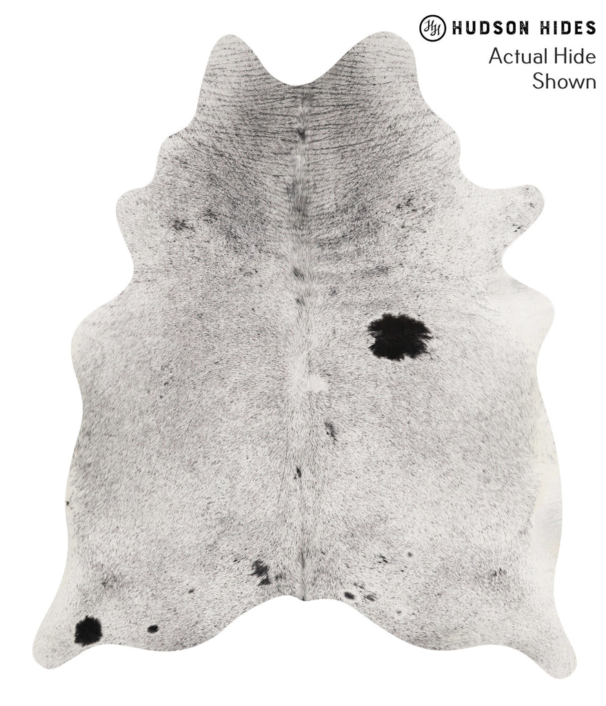 Salt and Pepper Black X-Large Brazilian Cowhide Rug 7'0"H x 5'10"W #67973 by Hudson Hides